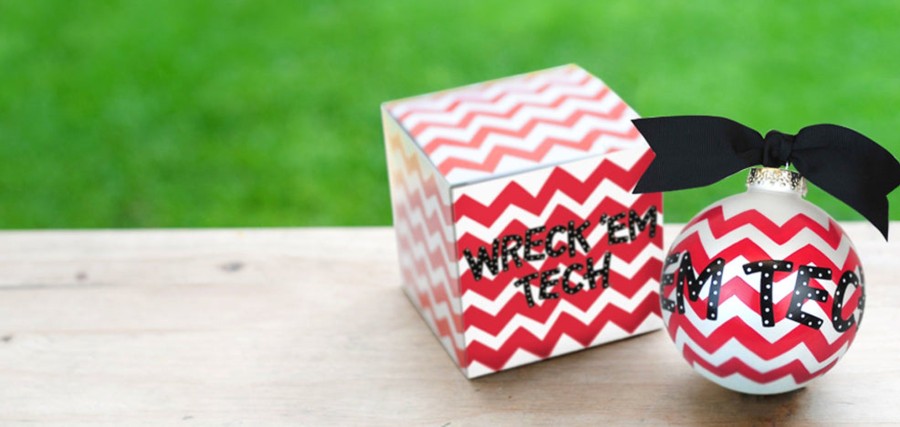 Collegiate Ornaments | Coton Colors by Laura Johnson Texas Tech Chevron Ornament