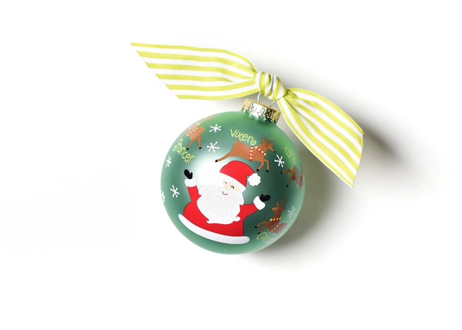 Holiday Ornaments | Coton Colors by Laura Johnson Christmas Calling Reindeer Glass Ornament