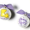 Collegiate Ornaments | Coton Colors by Laura Johnson Louisiana State University State Glass Ornament