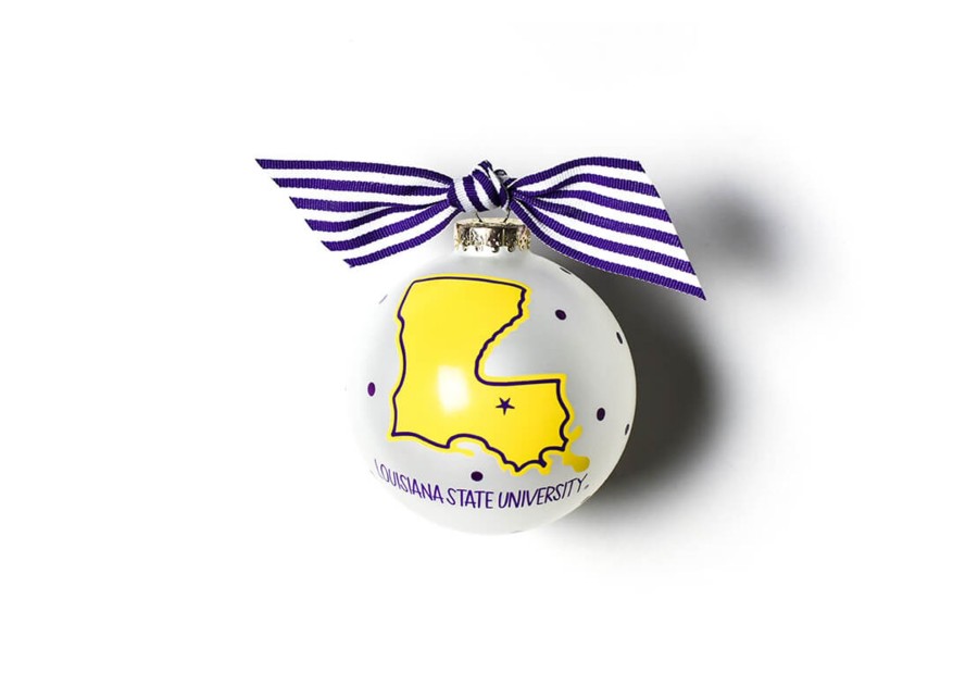 Collegiate Ornaments | Coton Colors by Laura Johnson Louisiana State University State Glass Ornament